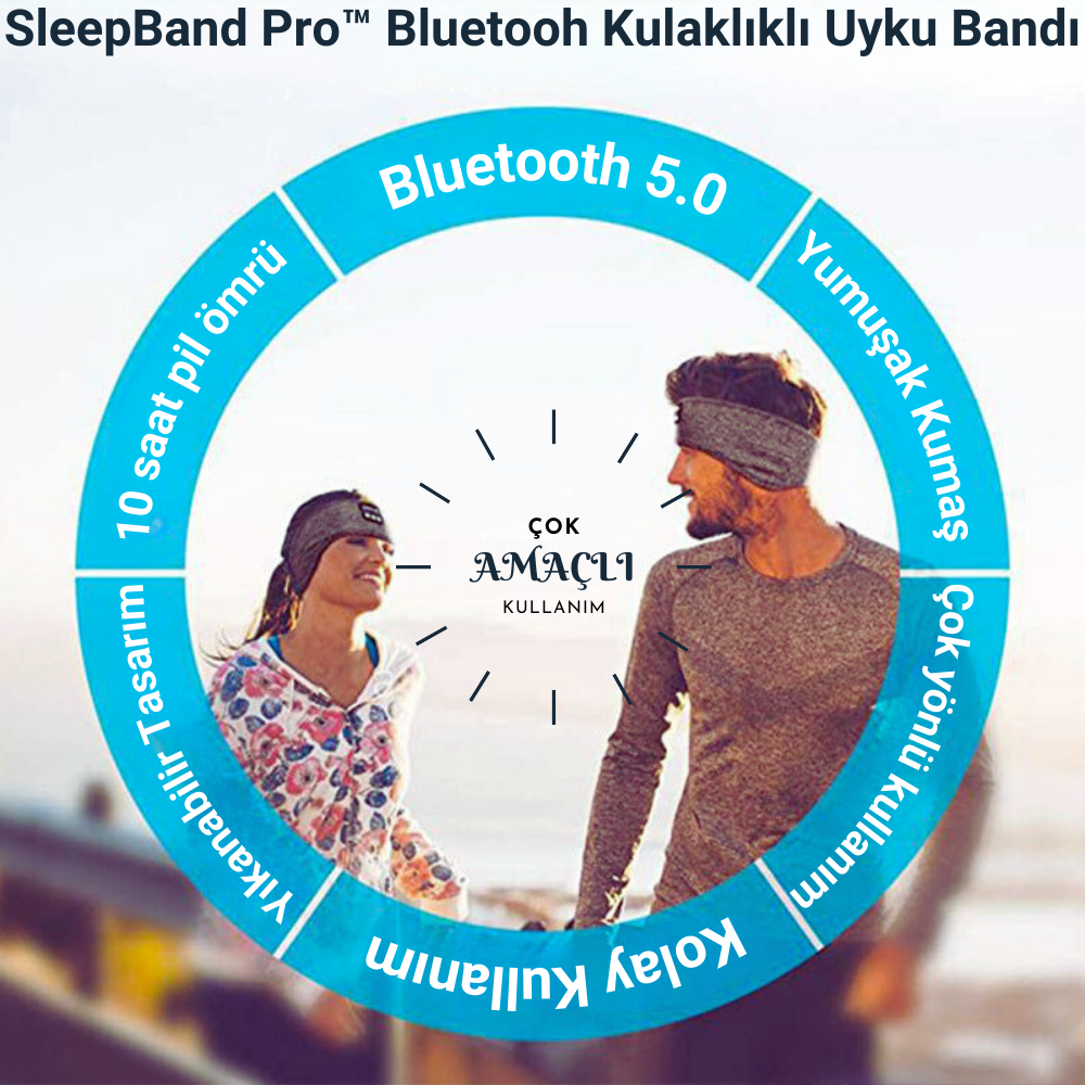 SleepBand Pro™ | Kablosuz Kulaklıklı Kafa Bandı